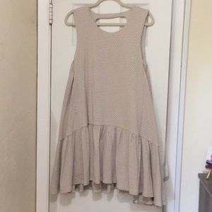 FP Tan sleeveless Dropwaist Dress